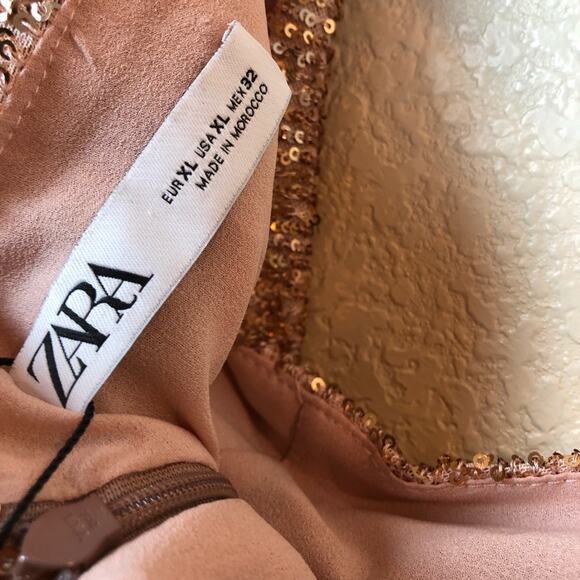 NWT Zara Blogger Draped Sequin Dress. - Picture 15 of 16